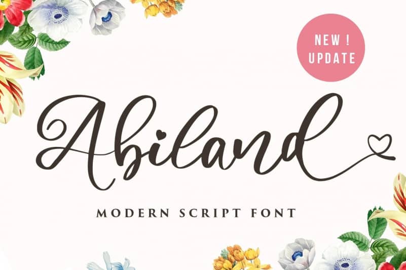 Abiland Calligraphy Font