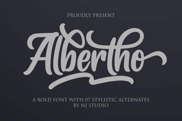 Albertho Script Font
