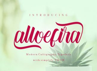 Alloefira Calligraphy Font