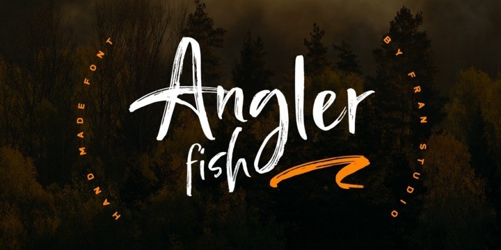 Angler Fish Brush Font