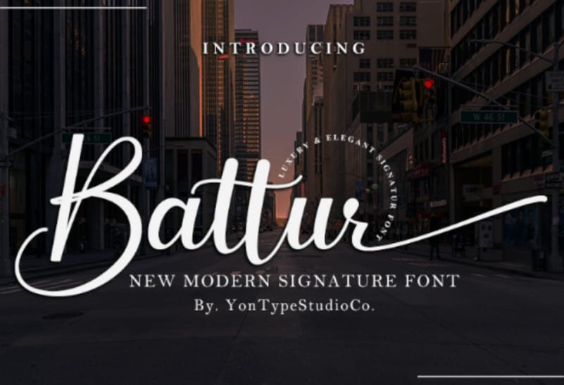 Battur - Modern Signature Font
