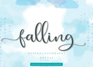 Falling Calligraphy Font