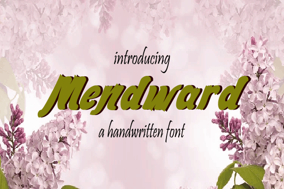 Mendward Script Font Befonts Com