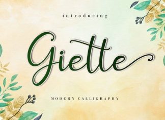 Giette Calligraphy Font