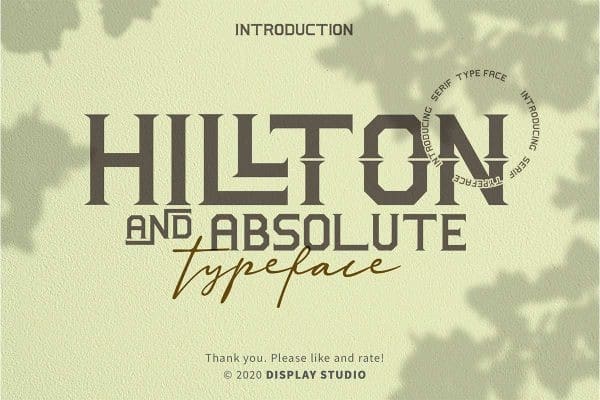 Hillton And Absolute Display Font