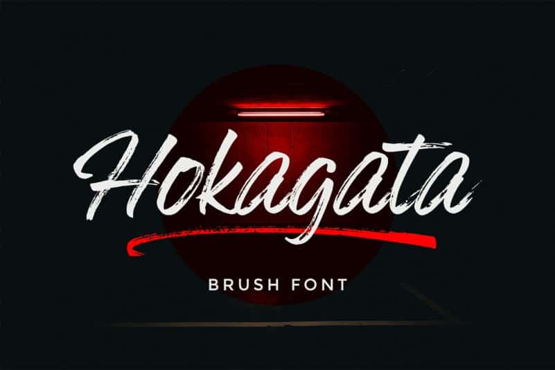 Hokagata Brush Font