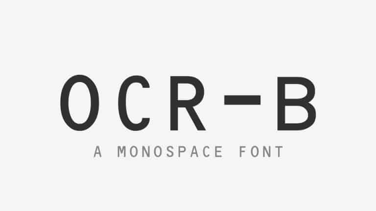 ocr font family free download