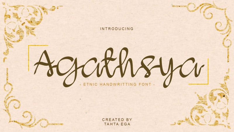 Agathsya Script Font