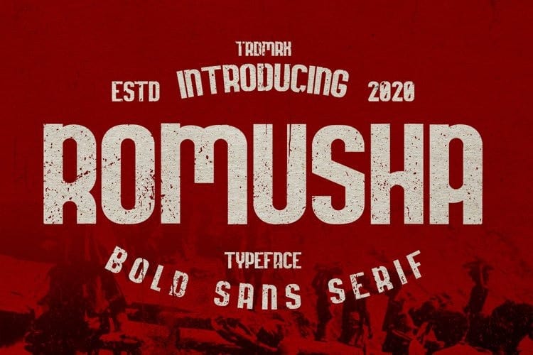 Romusha Display Font