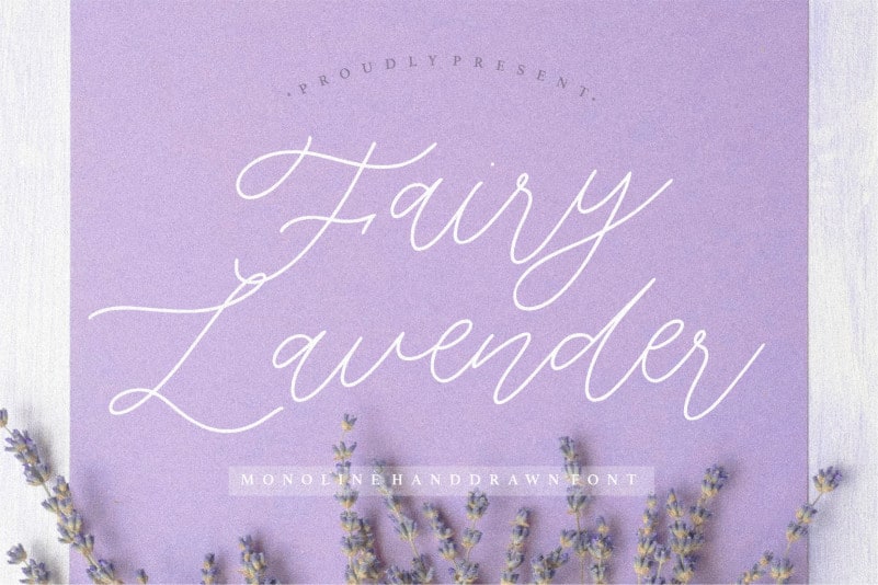 Fairy Lavender Monoline Handdraw Font