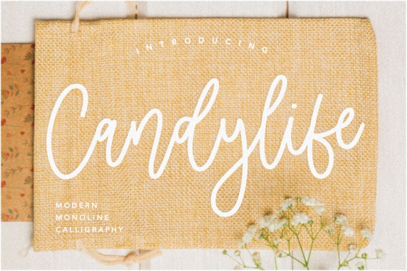 Candylife Monoline Calligraphy Font