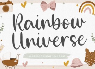 Rainbow Universe Modern Handwritten Font