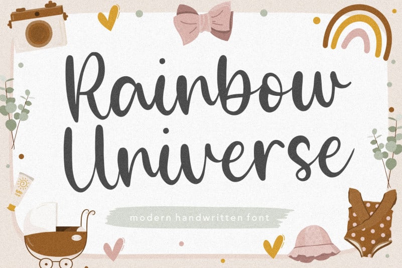 Rainbow Universe Modern Handwritten Font