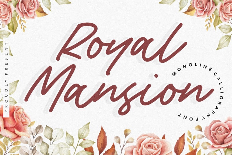 Royal Mansion Monoline Calligraphy Font