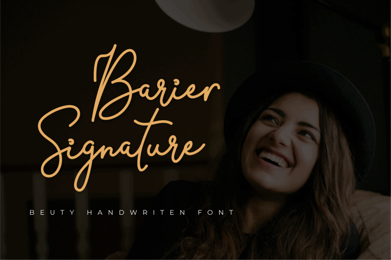 Barier Signature Script Font
