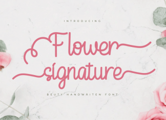 Flower Signature Script Font