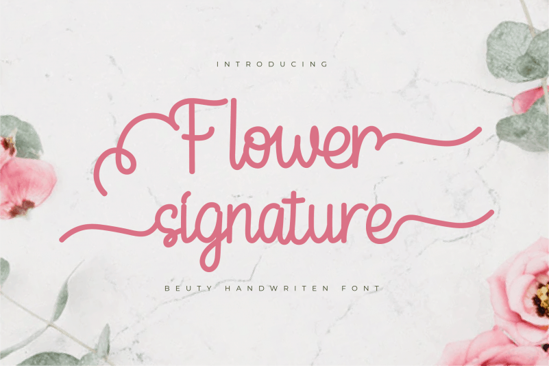 Flower Signature Script Font