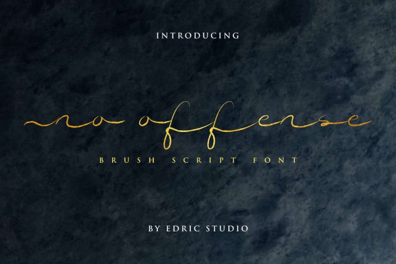 No Offense Brush Script Font