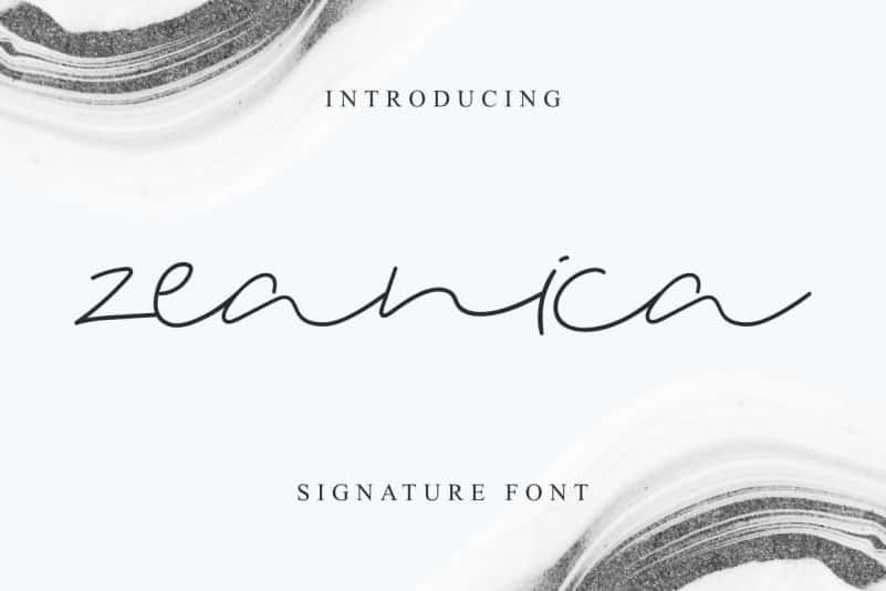 Zeanica Signature Font