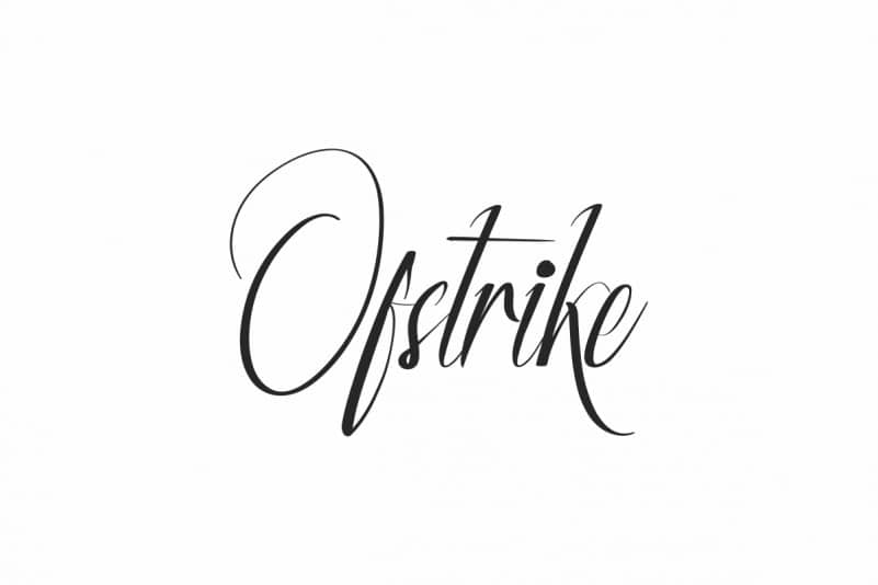 Ofstrike Signature Handwriting Font