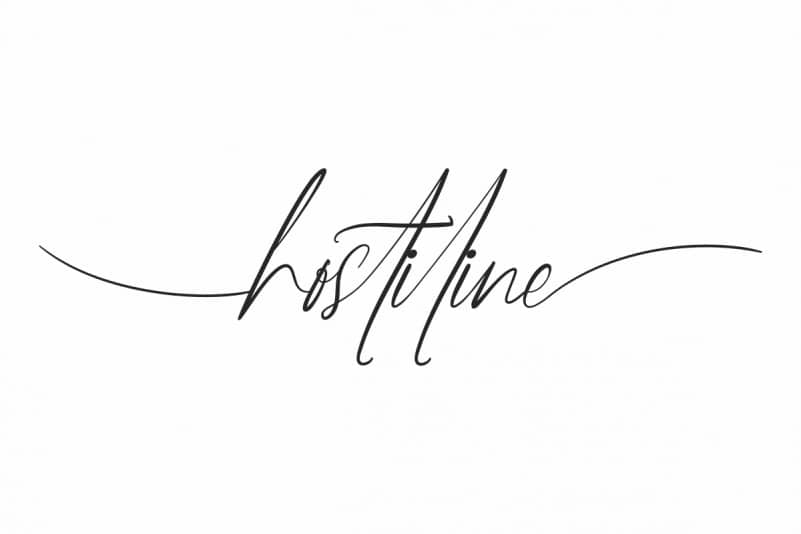 Hostiline Signature Handwriting Font