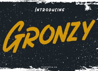 Gronzy Brush Font