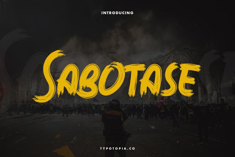 Sabotase Brush Font