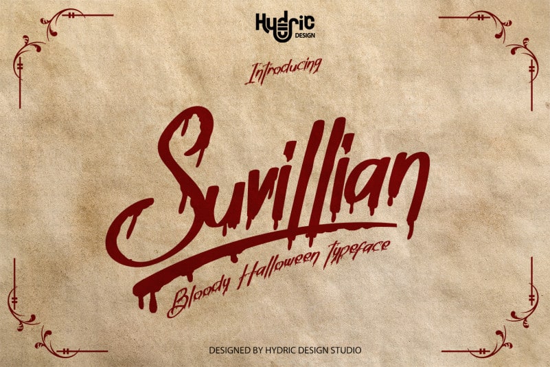Suvillian Bloody Halloween Typeface - Download Free Font