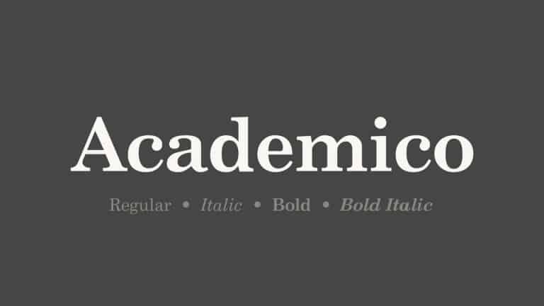 Academico Serif Font