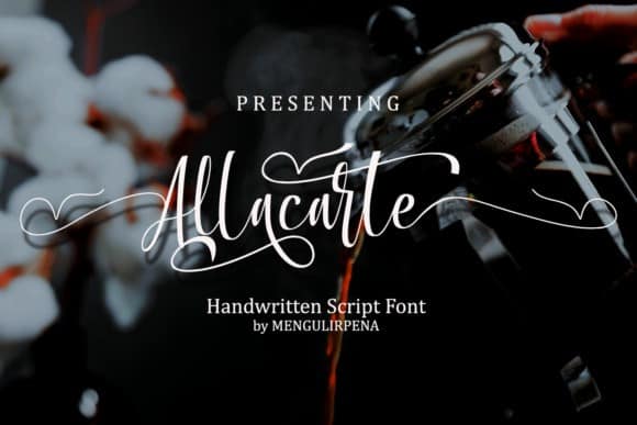 Allacarte Calligraphy Font