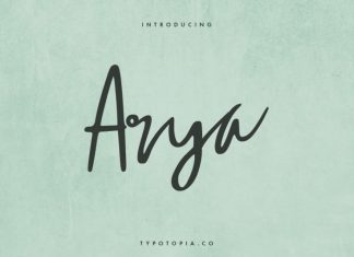 Arya Script Font