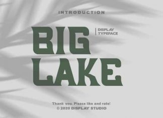 Big Lake Display Font