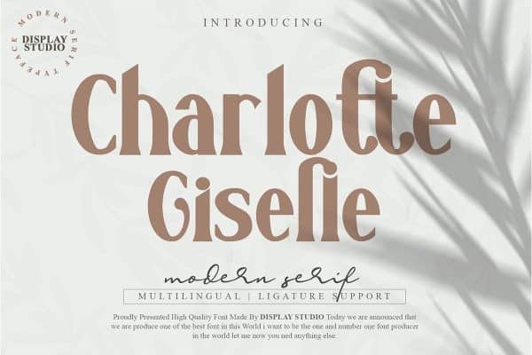 Charlotte Giselle Serif Font