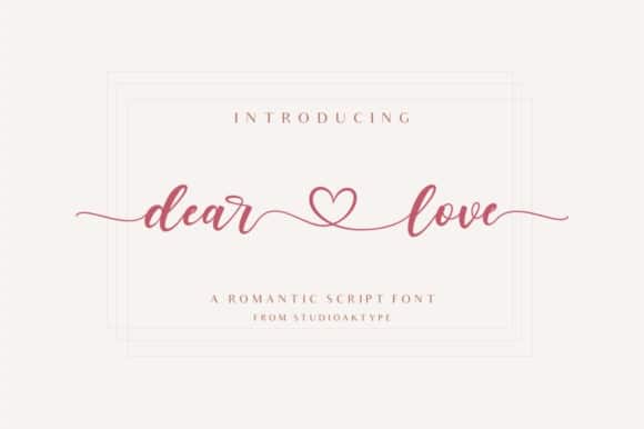 Dear Love Calligraphy Font