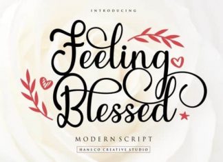 Feeling Blessed Calligraphy Font