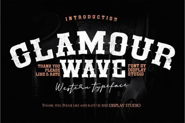 Glamour Wave Display Font 