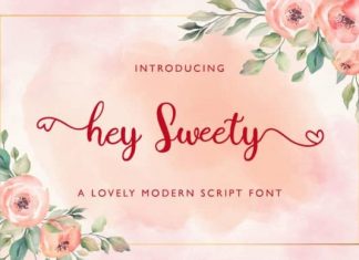 Hey Sweety Calligraphy Font