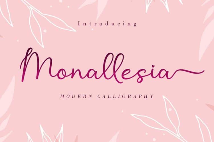 Monallesia Calligraphy Font