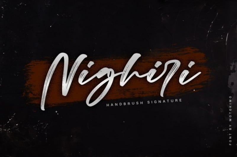 Nighiri Brush Font