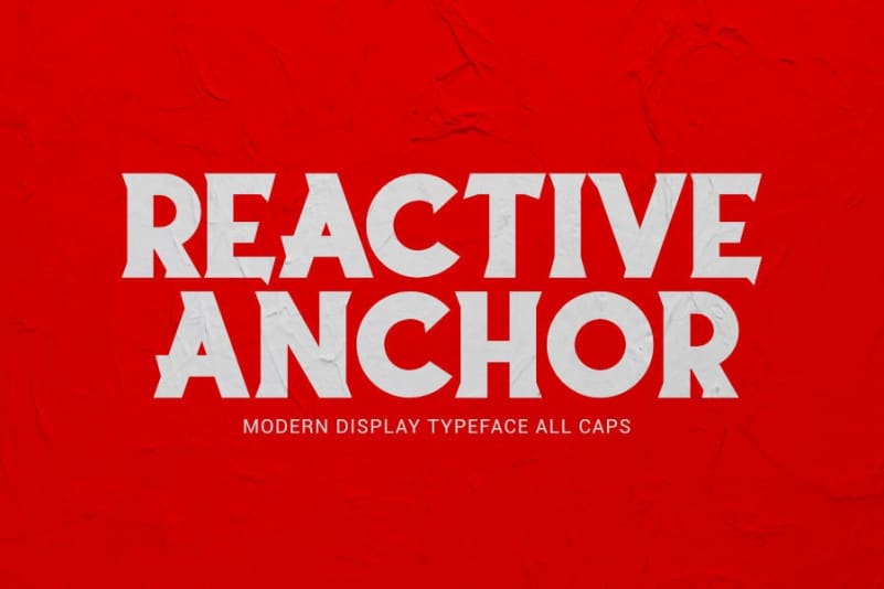 Reactive Anchor Display Font