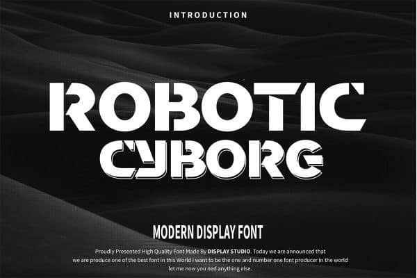 Robotic Cyborg Display Font