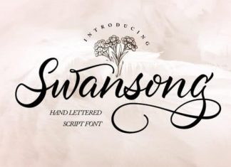 Swansong Calligraphy Font