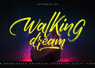 Walking Dream Brush Font