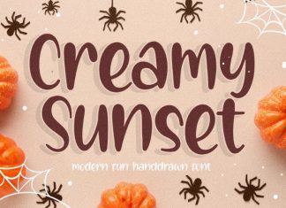 Creamy Sunset Modern Fun Handdrawn Font