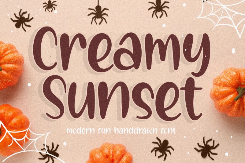 Creamy Sunset Modern Fun Handdrawn Font
