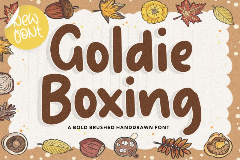 Goldie Boxing Brushed Handdrawn Font