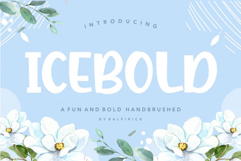 ICEBOLD Fun and Bold Handbrushed Font