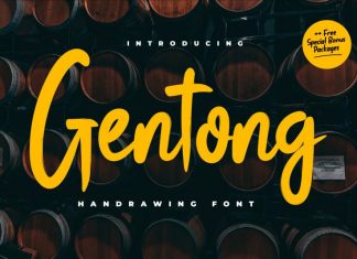 Gentong Script Font