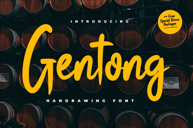 Gentong Script Font