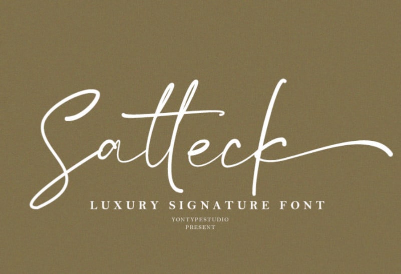 Satteck A Luxury Calligraphy Font